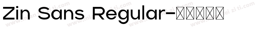 Zin Sans Regular字体转换